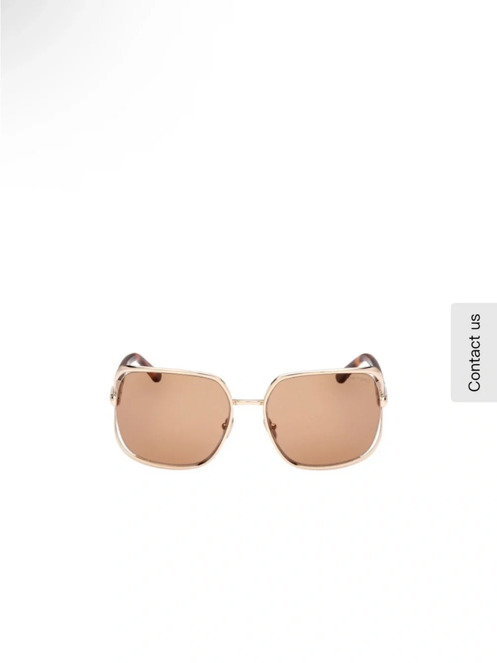 Tom Ford Women's Rose Goldie Frame Brown Lens Sunglasses - Tortoise Temples